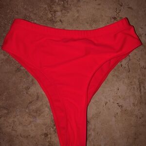 Vibrant Coral Bikini Bottom Medium Ladies Strechy New Rare Coral Color Nwot